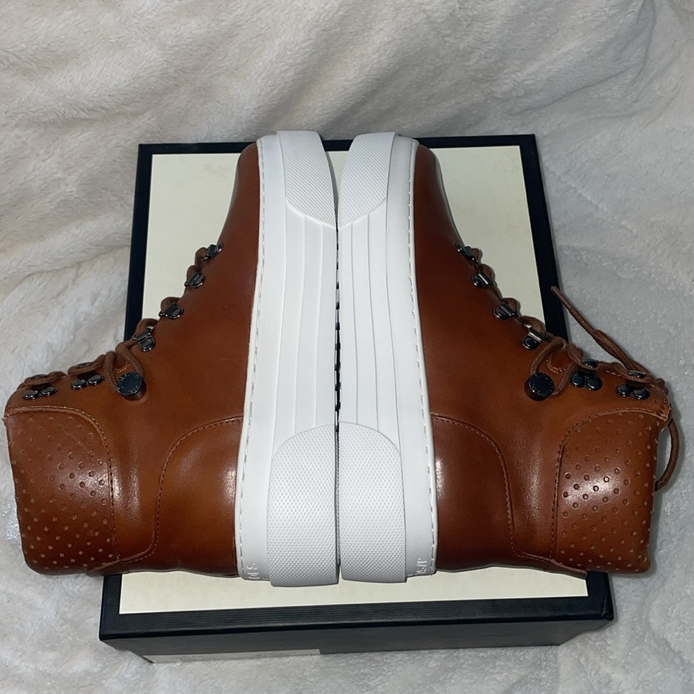 NWT J/SLIDES ADELE Tan Leather Casual Boot Sneaker - Picture 14 of 16